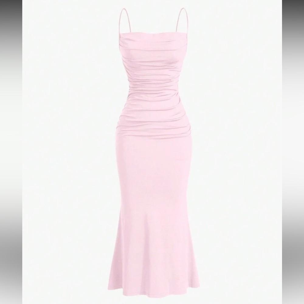 Pink long dress